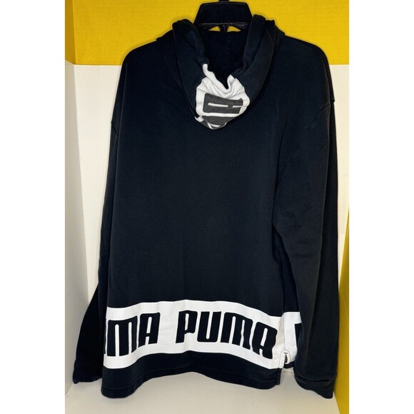 Puma Black Hoodie XL Logo At bottom - Picture 2 of 3
